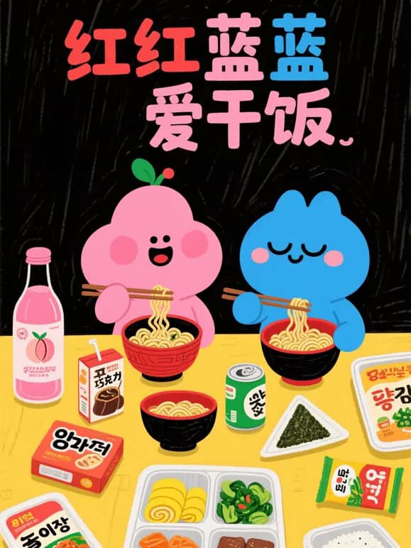 红红蓝蓝爱干饭